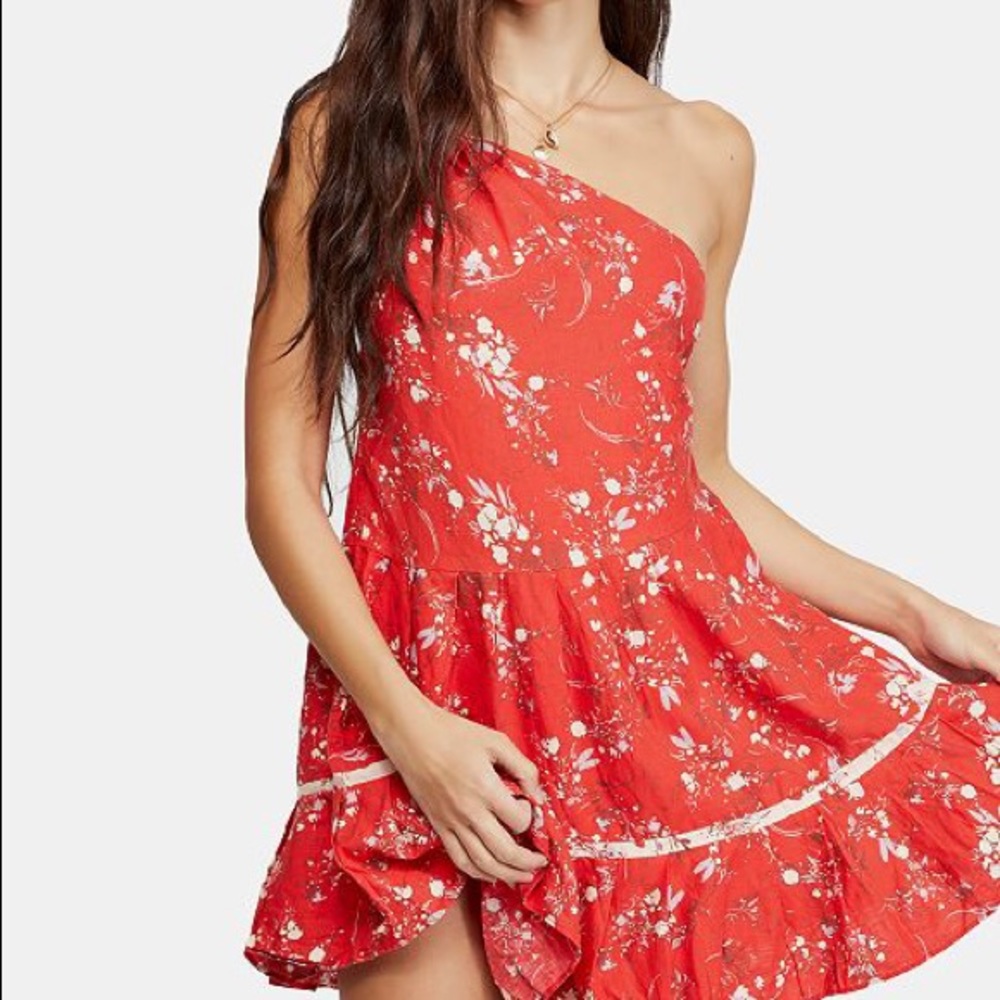 Free People All Mine Mini Dress Large L Orange New - Picture 5 of 5
